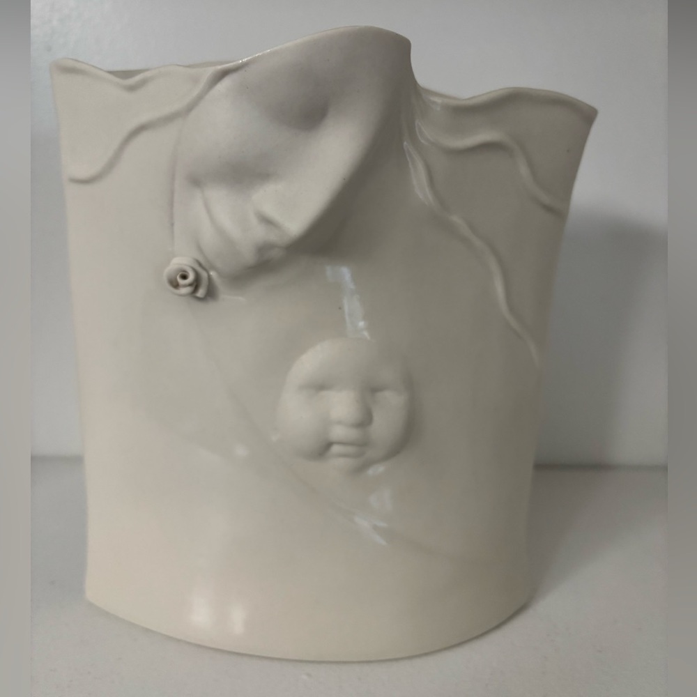 Mid century modern signed and dated yanny ceramic vase